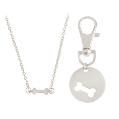 Dog "Best Friend" Bone Charm Necklace